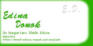 edina domok business card